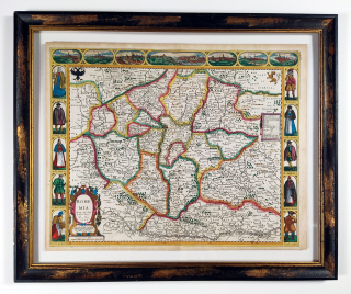 Čechy – Bohemia Newly described, John Speed, původní staře kolorovaný mědiryt, 1626