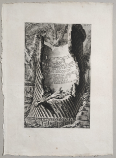 Řím – Le Antichità Romane, Římské starožitnosti, titulní list druhého svazku, G. B. Piranesi, lept, 1756–57