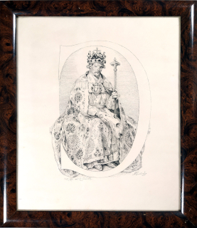 Švabinský Max – Diplom k 600. jubileu založení Karlovy univerzity, původní litografie, 1948