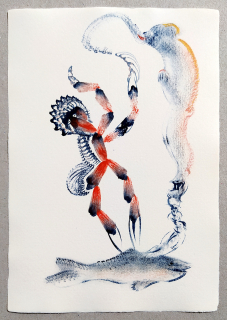 Holcová Veronika – To ustojíš!, olejomalba na ručním papíře Losín, 2024