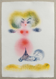 Holcová Veronika – Léto, olejomalba na ručním papíře Losín, 2024