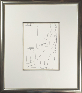 Picasso Pablo – Le Peintre et son Modèle, 6. 7. 1962, původní litografie z tiskárny Mourlot 353, 1962