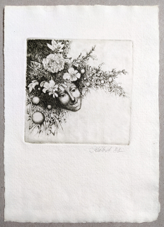 Kábrt Josef – Léto, barevný zrnkový lept, 1988