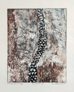 Hamera Oldřich – Krystalické řeky, strukturální monotyp, 1991