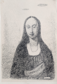 Kocourek František – Portrét ženy, kresba perem, 1925–1928