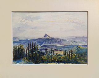 Vik Karel – Trosky, malba akvarelem, 1943