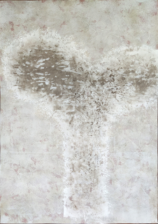 Husák Milivoj – Tělo s křídly, malba, kombinovaná technika, 2025