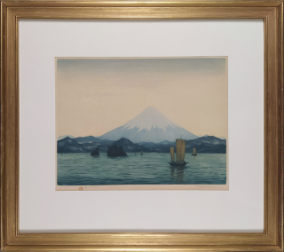 Šimon Tavík František – Hora Fuji v Japonsku, barevný lept, autorský tisk, 1928