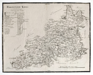 Rakovnický kraj – Rakonitzer Kreis, Petr Franza, původní mědiryt, 1806