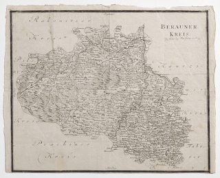 Berounský kraj – Berauner Kreis, Petr Franza, původní mědiryt, po 1802 (1806)