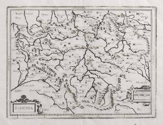 Čechy – Mapa Čech, Gerard Mercator, Jodocus Hondius, původní mědiryt, ca 1620