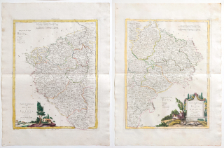 Čechy – Antonio Zatta, dva staře kolorované původní mědiryty, 1794