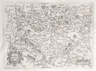 Čechy – Johannes Matalius Metellus, původní mědiryt, 1598