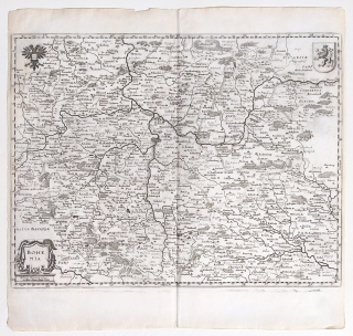 Čechy – Matthäus Merian, původní mědiryt, ca 1650