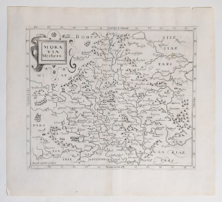 Morava – David Custos, původní mědiryt, 1627