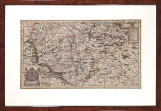 Čechy – Bohemia, W. J. Blaeu, raritně staře upravená mapa, staře kolorovaný původní mědiryt, 1630