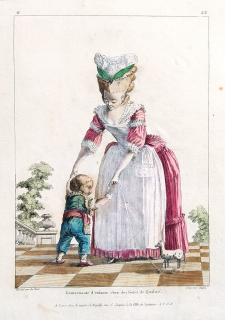 Dupin Pierre – Galerie des Modes et Costumes Français, staře kolorovaný původní lept (1778–1787)