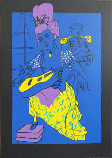 Jirků Boris – Cherubín, barevná serigrafie, 2000