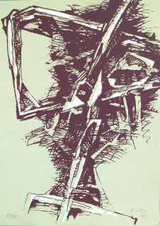 Sion Zbyšek – Bez názvu, původní sítotisk, číslováno 1/200, 1993