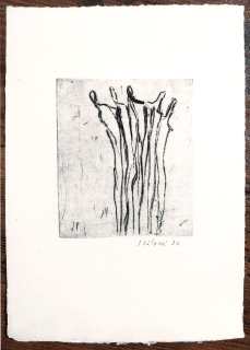 Válová Jitka – Figury v pohybu, původní suchá jehla, 1980