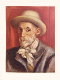 Renoir Pierre-Auguste – Autoportrét v bílém klobouku, litografie „d'après“, 1951