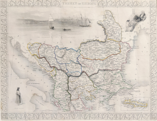 Turecko v Evropě – John Rapkin, Henry Warren, John Rogers, oceloryt, 1851