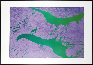 Lamr Aleš – Lacerta viridis / Ještěrka zelená, velkoformátová barevná litografie, 2011