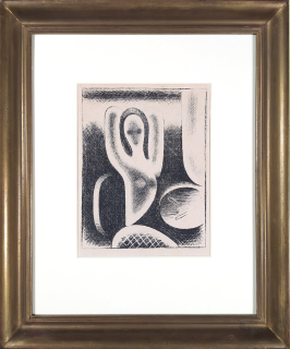 Čapek Josef – Toaleta, původní litografie, dobový rám, artglass, 1918