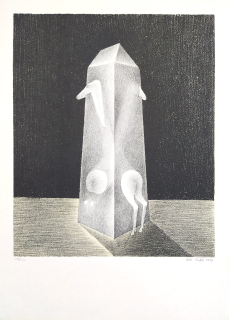 Nikl Petr – Zmrzlé žirafy, původní signovaná litografie, 1990