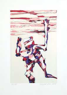 Sion Zbyšek – Postava, původní barevná litografie, číslováno 18/100, 2010