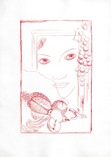 Toyen – Pamětní list VIII. schůzky Skupiny moravských knihomilů v Prostějově, zinkografie, 1936