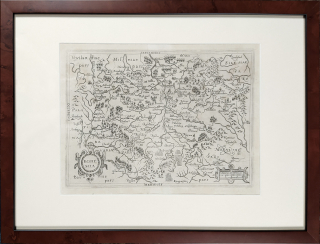 Čechy – Johannes Matalius Metellus, původní mědiryt, 1598
