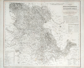 Královéhradecký kraj – František Jakub Jindřich Kreibich, staře kolorovaný původní mědiryt, 1827