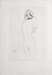 Fišárek Alois – Dívka, původní suchá jehla, 1936