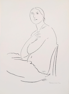 Kremlička Rudolf – Dívka s náhrdelníkem, původní litografie, 1923