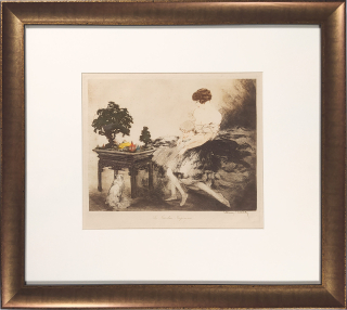 Icart Louis J. L. – Le Jardin Japonais, kolorovaný lept a akvatinta, 1932