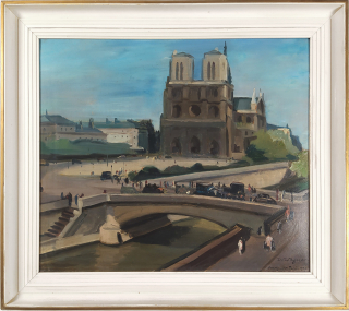 Wagner Wilhelm – Cathédrale Notre-Dame de Paris, olejomalba na plátně, 1929