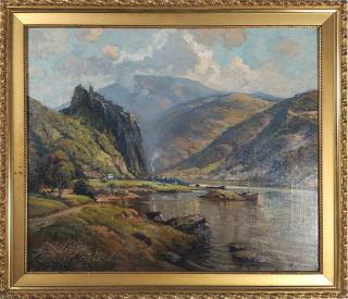 Quarck Karl – Střekov, Ústí nad Labem, olejomalba na plátně, nedatováno