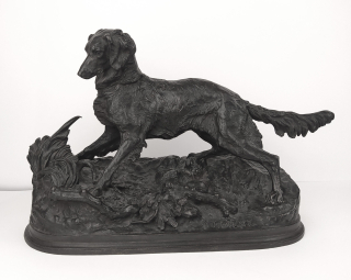 Mêne, Pierre-Jules – Chien épagneul, Sylphe, bronzová plastika, signováno v podstavci, výška 23 cm, nedatováno