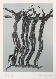Válová Jitka – Figury, původní barevná litografie, číslováno 98/100, 2005