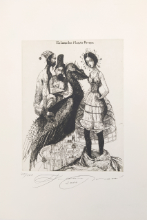 Vavrová Katarína – Ex libris Ing. Marián Potrok, původní lept, 2000