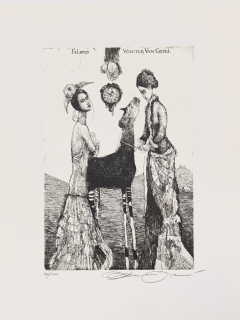 Vavrová Katarína – Ex libris Wouter Van Gysel, původní lept, nedatováno