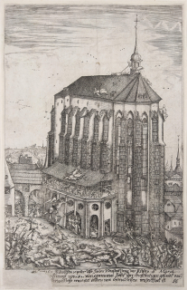 Praha – Plenění kostela P. Marie Sněžné na Novém Městě 15. 2. 1611, původní mědiryt, 1611
