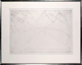 Kučerová Alena – Rozjasnění, autorský tisk, původní suchá jehla, signováno, číslováno 4/4, 1965