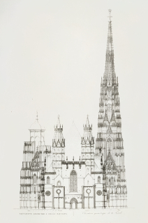 Vídeň – Katedrála svatého Štěpána, Ladislaus Rupp, původní lept, 1824