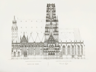 Vídeň – Katedrála svatého Štěpána, Ladislaus Rupp, původní lept, 1824