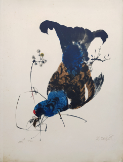 Hanák Mirko – Tetřev hlušec, původní barevná litografie, 1963