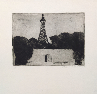 Kabátová-Táborská Zdena – Petřín, původní lept, číslováno 2/15, 1975