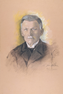 Koudelka František – Portrét muže, kresba suchým pastelem, 11. 3. 1931
