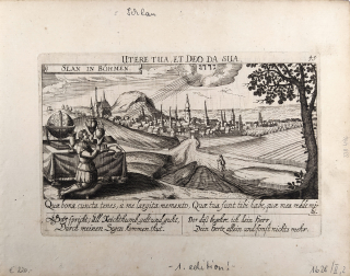 Slaný – Daniel Meissner, Eberhard Kieser, původní mědiryt, 1. vydání, 1623